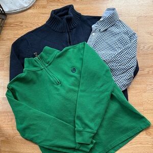 Boys 14-16 lot. Lands End shirt, Gap and Chaps Zip-Up Sweater
